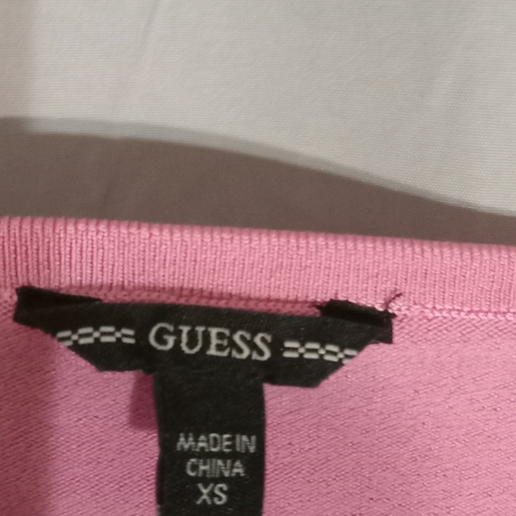Guess Pink Ribbed Body-Con Dress XS - Picture 3 of 4